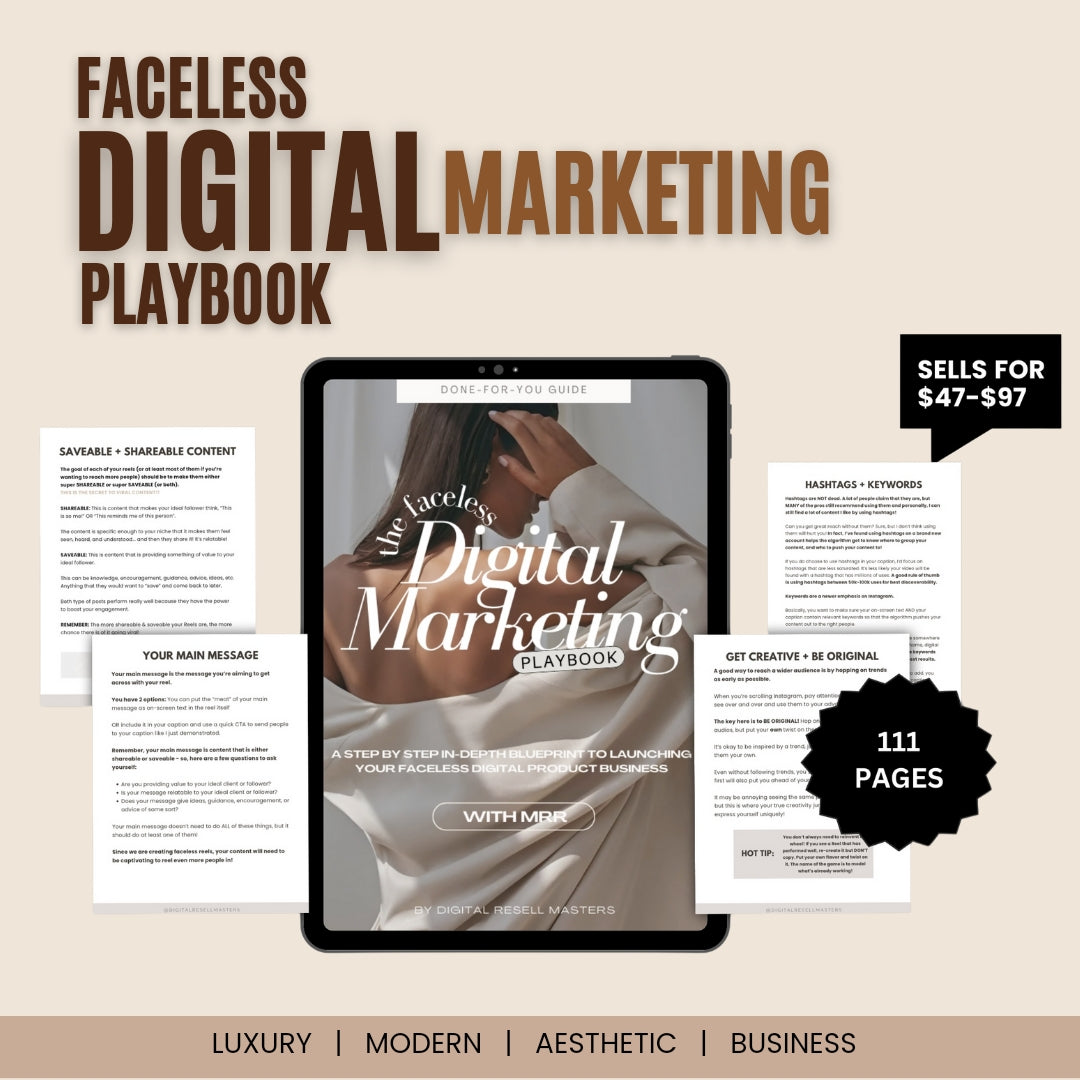 Faceless Digital Marketing Playbook